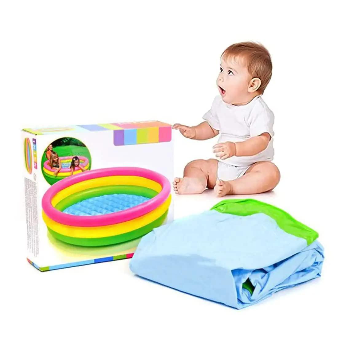 Baby Bath Tub 2 Feet Round Pool 34" X 10" Swimming Pool for Kids - Multicolor