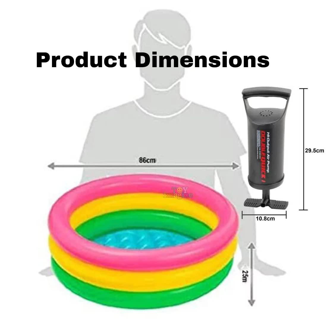 Baby Bath Tub 2 Feet Round Pool 34" X 10" Swimming Pool for Kids - Multicolor