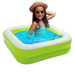 Kidoyz 3.5 Feet Square Inflatable Pool Swimming Bathtub for Kids - Multicolor
