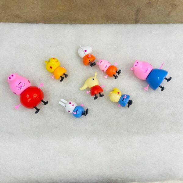 Kidoyz Pig Family Toy Set of 9 with Pig Family House Set Toys for Kids Children Pig Toy (Multicolor)