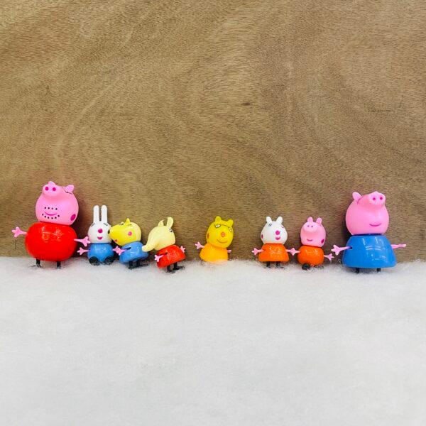 Kidoyz Pig Family Toy Set of 9 with Pig Family House Set Toys for Kids Children Pig Toy (Multicolor)