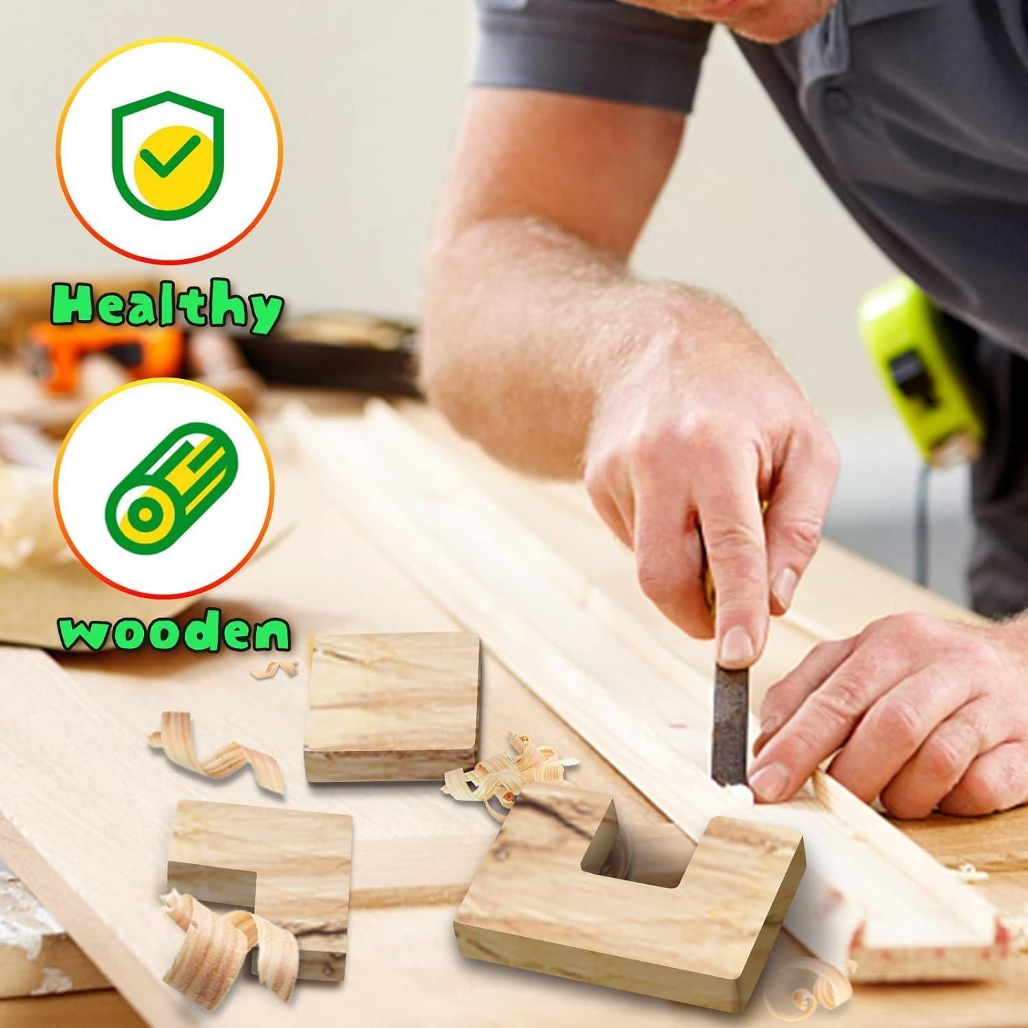 40-Piece Wooden Russian Block Puzzle Set with Storage Bag, Montessori Wooden Puzzle for STEM Learning