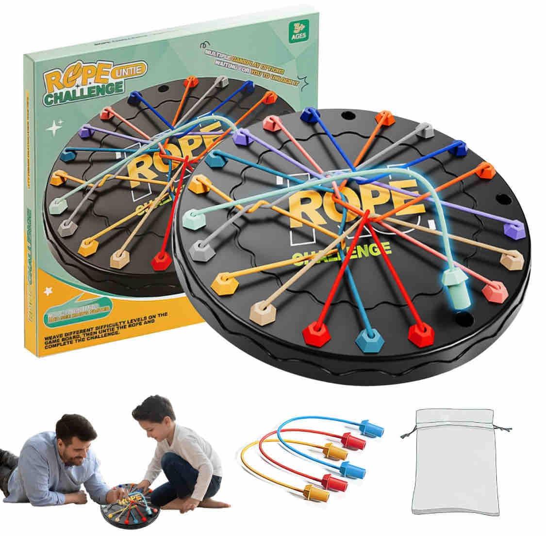 Rope Untangle Toy for Kids | Sensory & Educational Puzzle Toy | Fun Knot Game for Boys & Girls | Develops Focus & Motor Skills | Social Mind Activity Toy | Ages 3+