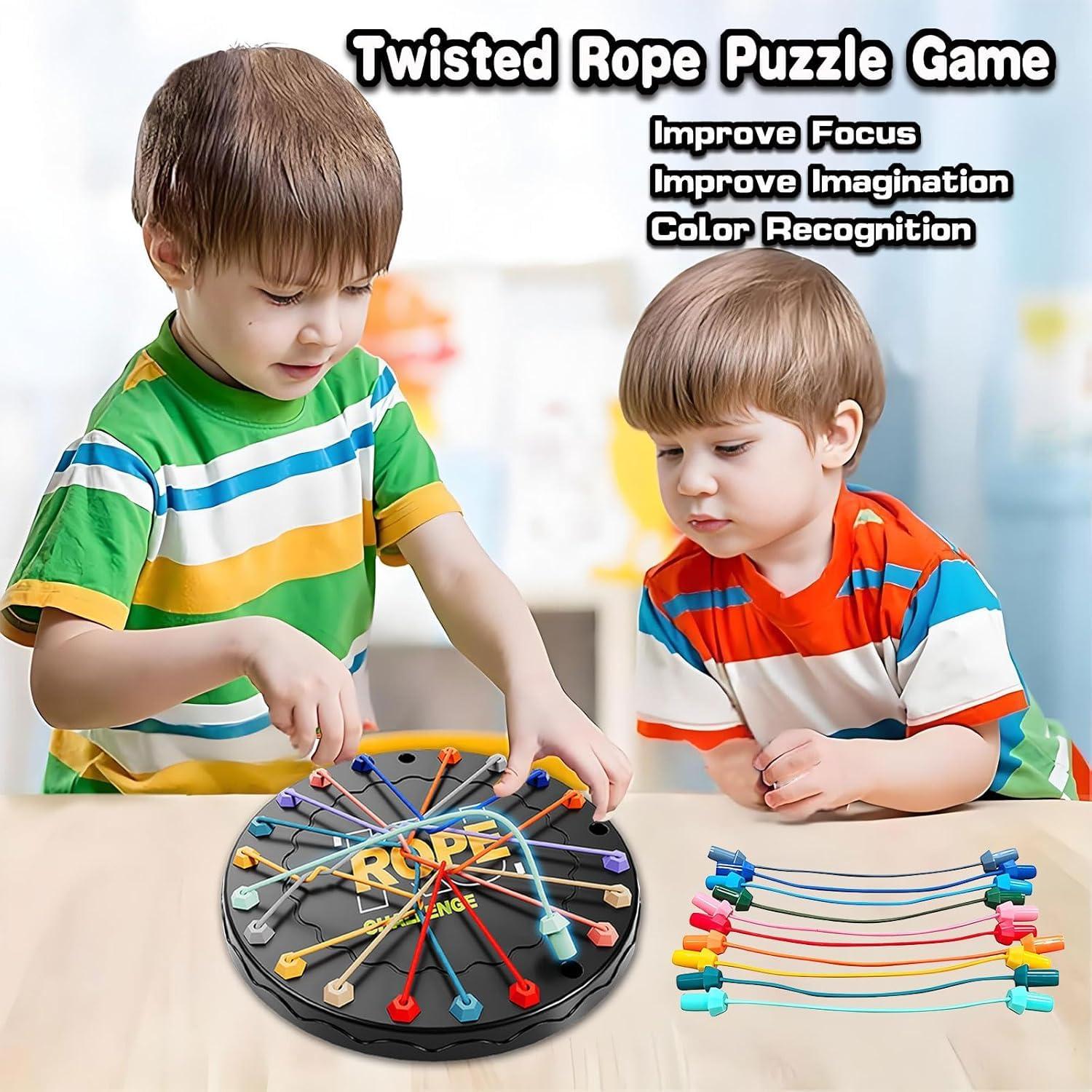 Rope Untangle Toy for Kids | Sensory & Educational Puzzle Toy | Fun Knot Game for Boys & Girls | Develops Focus & Motor Skills | Social Mind Activity Toy | Ages 3+