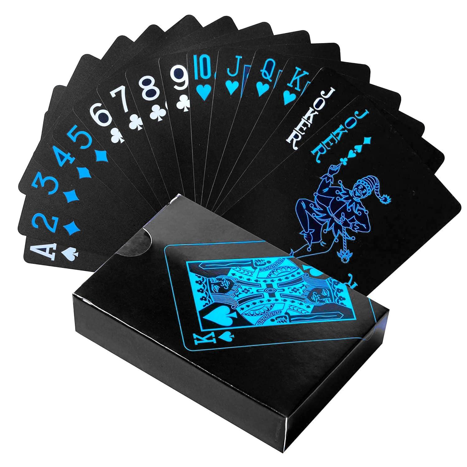 Black Deck of Waterproof Cards Flexible Use for Party Game PVC Black Playing Cards
