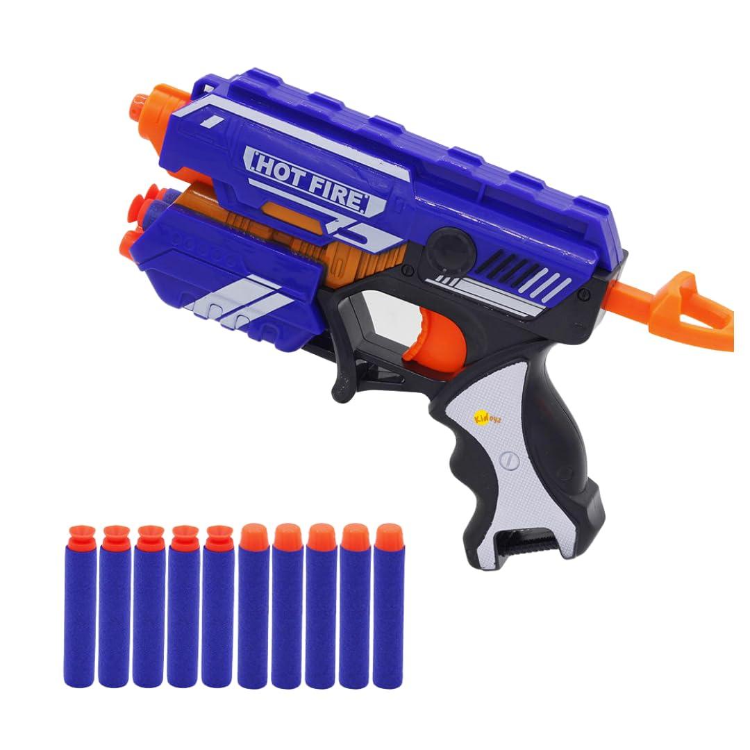 Blaze Storm Hot Fire Soft Bullet Gun Toy With 10 Safe Soft Foam Bullets