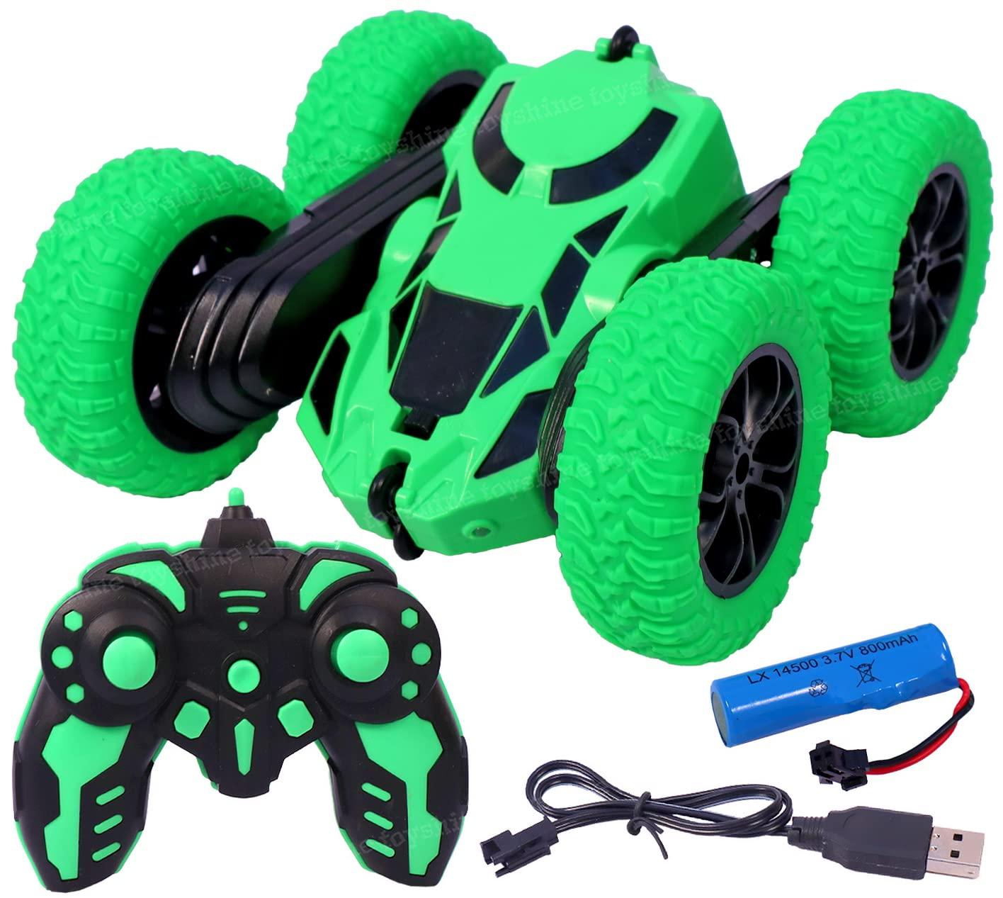 RC Stunt Racing 360° Flip and Double Sided Rotating Stunt 4WD Car for Kids  (Multicolor)